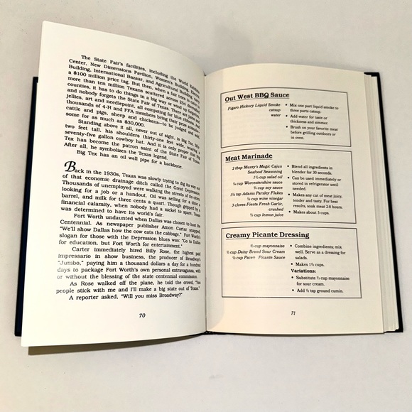BOOK - “The Genuine, Down-Home, Home-Grown, Official Texas Cook-Book”, Hardcover - Picture 7 of 11